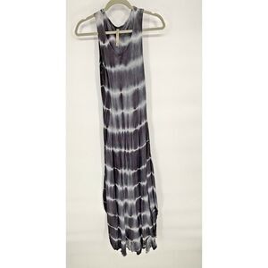 True Rock Women's Size Small Boho Summer Beach Dress Gray  Tie‎ Dye Design
